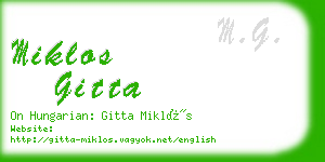 miklos gitta business card
